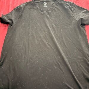 H&M Black Short Sleeve Tees Casual Cotton